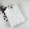 Jacquard flowery bathrobe
