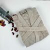 Jacquard flowery bathrobe